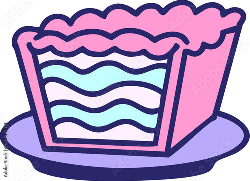 a slice of traditional brazilian empadao in bright neon color