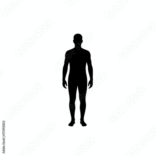 Anonymous Silhouette: A minimalist silhouette of a person stands tall, showcasing the human form in its purest shape. This evokes mystery and intrigue, capturing the essence of the human form.