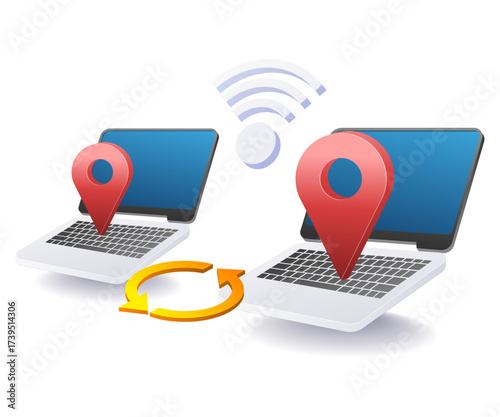 Computer system with wireless network location tracking