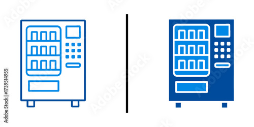 Vending Machine: Conceptual Illustration of Vending Machine, Representing Automatic Dispensing of Goods or Products, Featuring a sleek design and user-friendly interface.