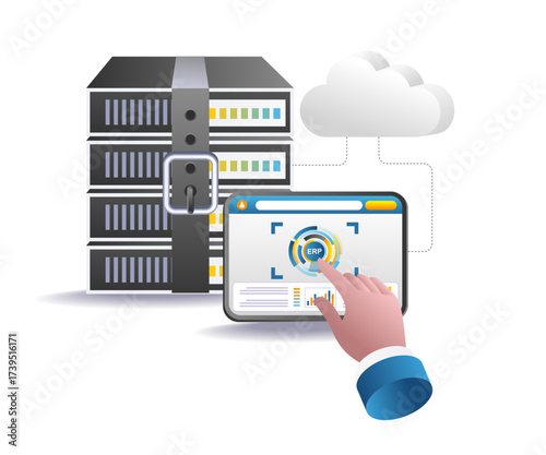 Business technology with cloud server management
