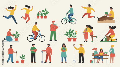 Joyful People Engaging in Diverse Outdoor and Leisure Activities