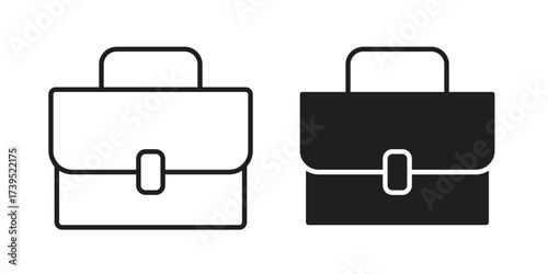 Briefcase icon outline illustration sign