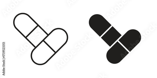 Capsule icon outline illustration sign