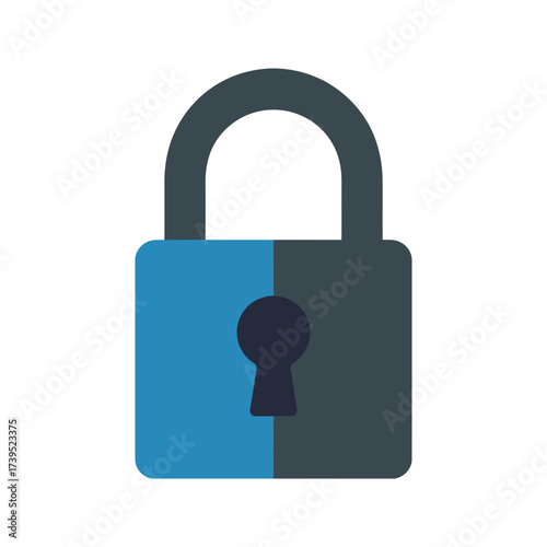 Illustration of a padlock isolated on white background, symbolizing security