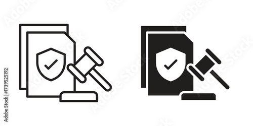 Code of conduct icon outline illustration sign