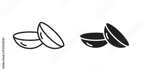 contact lenses icon outline illustration sign