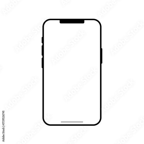 空白の画面の携帯電話。ベクター。