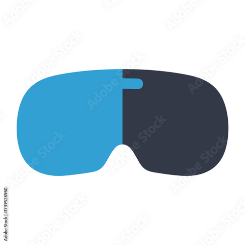 Illustration of vr glasses isolated on white background, representing technology