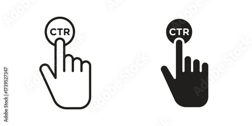 CTR icon outline illustration sign