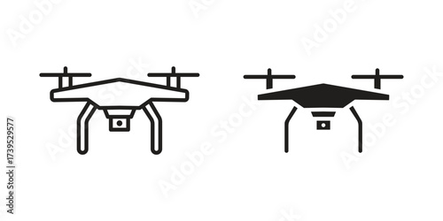 Drone icon outline illustration sign
