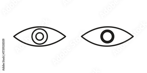 Eye icon outline illustration sign