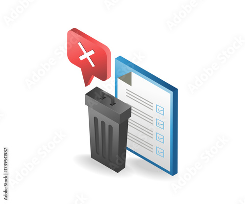 A bundle of illustrations themed on data technology and waste problems