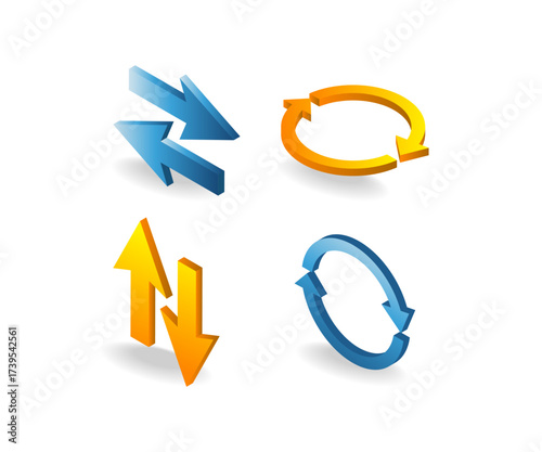 Free Download Bundle of illustrations of rotation arrow symbols - GFXLoad