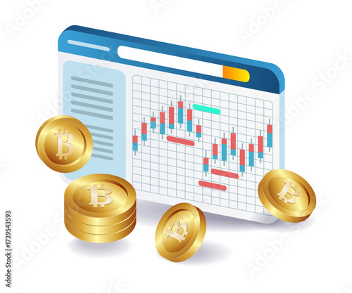 Bitcoin Candlestick Growth Chart Technology