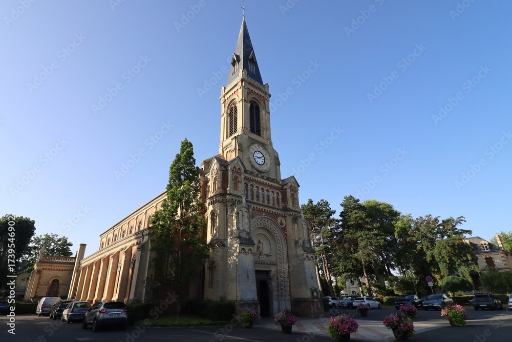 Fototapeta premium Eglise Saint Augustin, ville de Deauville, département du Calvados, France
