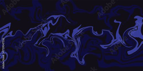 seamless pattern with swirls dark blue colors floral ornamental designs modern