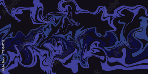 seamless pattern with swirls dark blue colors floral ornamental designs modern