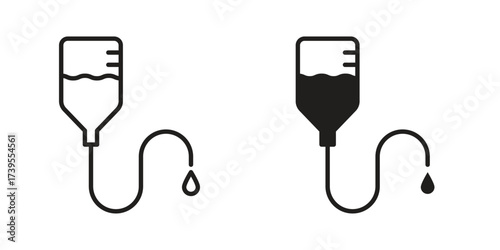 IV drip icon outline illustration sign