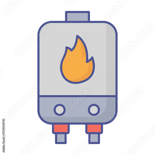 Electric heating Vector icon which can easily modify or edit