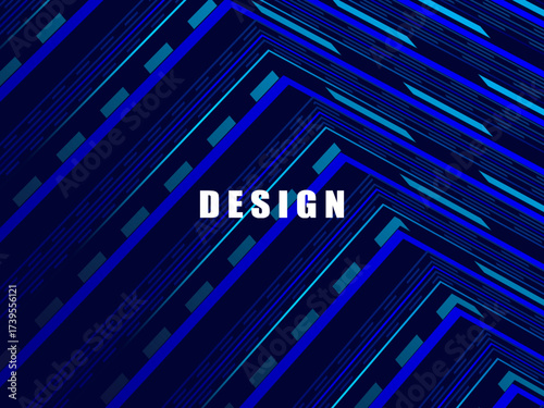 Premium background design with diagonal dark blue stripes pattern. Vector horizontal template for digital lux business banner, contemporary formal invitation, luxury voucher, prestigious gift certific