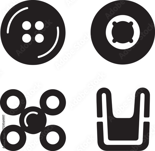 Circular fasteners and spinner toy button
