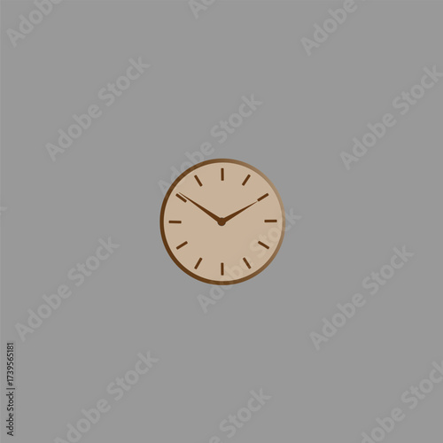 A minimalist wall clock, its warm tones creating a sense of calm, a gentle reminder of the present moment.