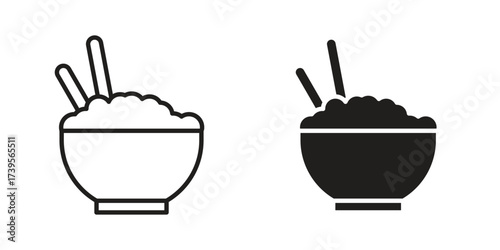Rise Bowl icon outline illustration sign