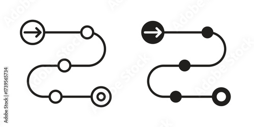 Roadmap icon outline illustration sign