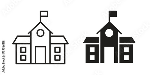 school icon outline illustration sign