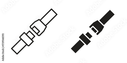 Seatbelt icon outline illustration sign