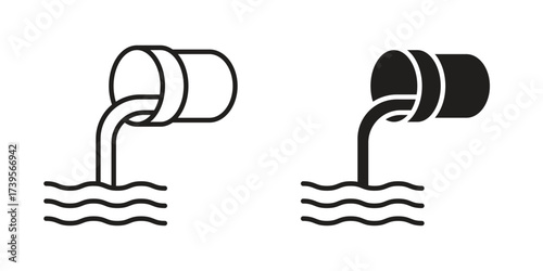 Sewage icon outline illustration sign
