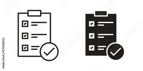 Survey icon outline illustration sign