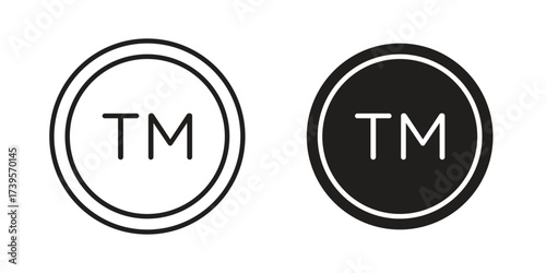 Trademark icon outline illustration sign