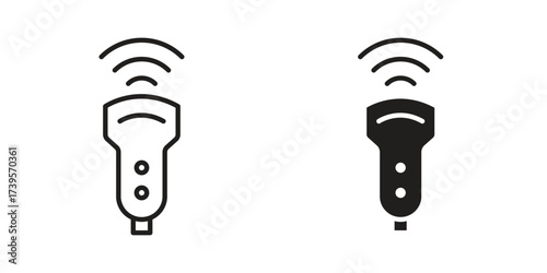 Ultrasound icon outline illustration sign