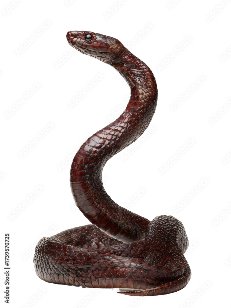 Fototapeta premium snake in front of white background