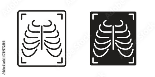 X ray icon outline illustration sign