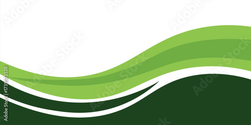 Abstract green banner background. Graphic design banner pattern background template with dynamic curve shapes