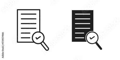 Audit icon flat black and white logo