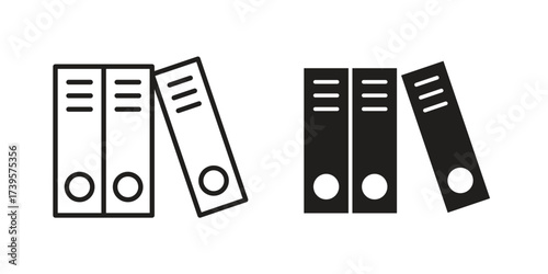 Binder icon flat black and white logo