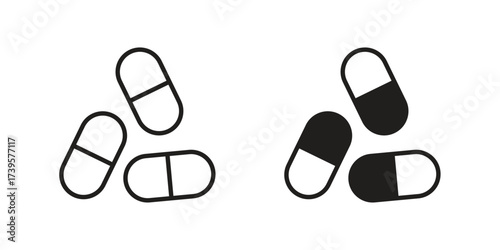 Capsule icon flat black and white logo
