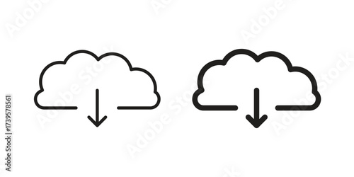 Cloud upload icon flat black and white logo
