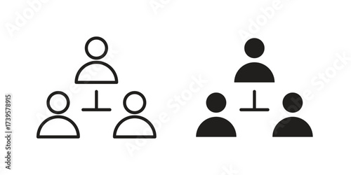 Collaboration icon flat black and white logo