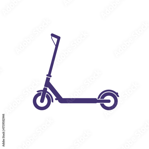 Isolated Electric Scooter Silhouette - Modern Urban Transportation.