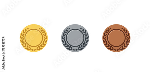 gold silver bronze medals symbolizing victory and achievement in competitive events perfect for sports website banners and motivational content