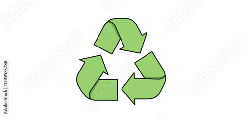 green recycling symbol for environmental awareness promoting sustainable practices and eco-friendly initiatives to encourage waste reduction and circular economy.