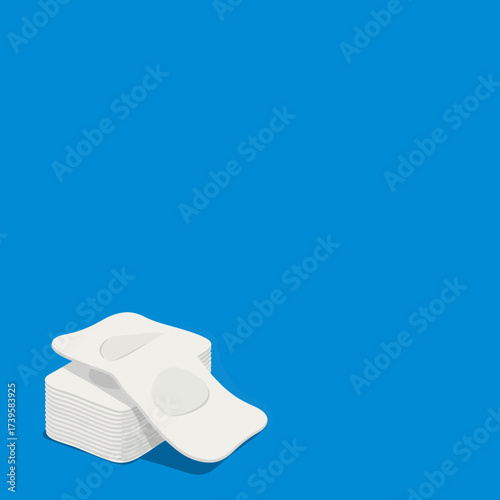 White medical bandages stacked and ready for wound care and first aid.