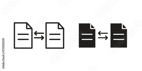 File transfer icon flat black and white logo