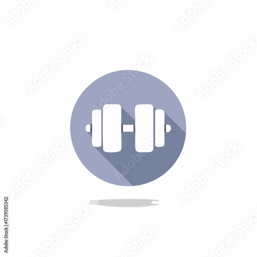Dumbbell Weight Exercise Equipment Icon Fitness Training Gym Graphic