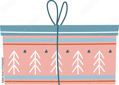 Gift Box with Nordic Pattern